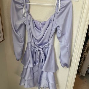 Never worn Purple B. Darlin mini dress with tie from dillards